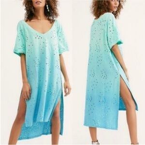 Free People Turquoise Ombre Swim Coverup